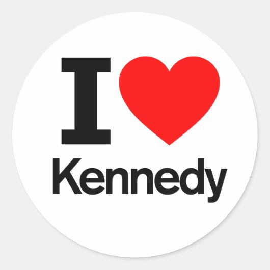 Ik hou van Kennedy Ronde Sticker (Voorkant)
