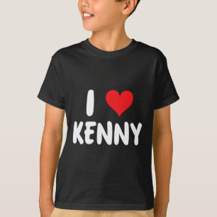 Ik hou van Kenny - Hart - Naam T-shirt