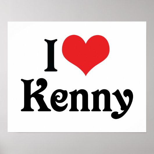 Ik hou van Kenny Poster (Voorkant)