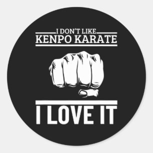 Ik hou van Kenpo Karate Funny Trots American Kenpo Ronde Sticker