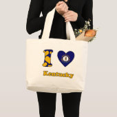 Ik hou van Kentucky Grote Tote Bag (Voorkant (product))