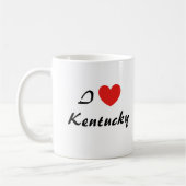 Ik hou van Kentucky Heart Typography Coffee Mok (Links)