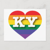 Ik hou van Kentucky Rainbow Heart Briefkaart (Voorkant)