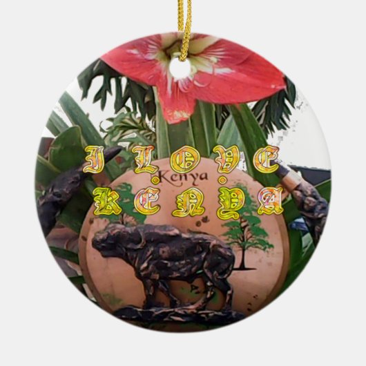Ik hou van kenya Hakuna Matata cadeaus Keramisch Ornament (Voorkant)