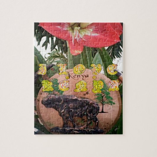 Ik hou van kenya Hakuna Matata cadeaus Legpuzzel (Verticaal)