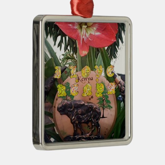 Ik hou van kenya Hakuna Matata cadeaus Metalen Ornament (Rechts)