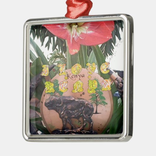 Ik hou van kenya Hakuna Matata cadeaus Metalen Ornament (Links)