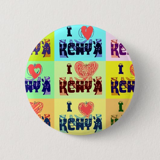Ik hou van Kenya.png Ronde Button 5,7 Cm (Voorkant)