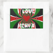 Ik hou van Kenya XOXO! Hakuna Matata Gifts Rechthoekige Sticker (Tas)
