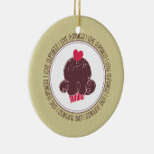 Ik hou van keramische kerstsieraden keramisch ornament (Rechts)