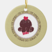 Ik hou van keramische kerstsieraden keramisch ornament (Voorkant)