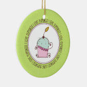 Ik hou van keramische kerstsieraden keramisch ornament (Rechts)