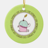 Ik hou van keramische kerstsieraden keramisch ornament (Voorkant)