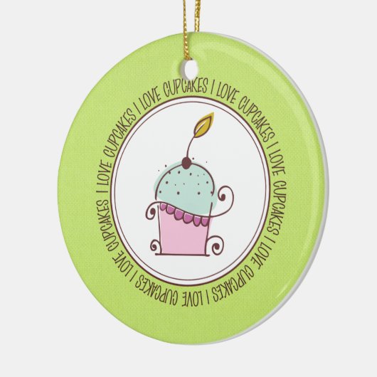 Ik hou van keramische kerstsieraden keramisch ornament (Links)