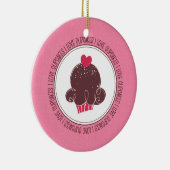 Ik hou van keramische kerstsieraden keramisch ornament (Rechts)