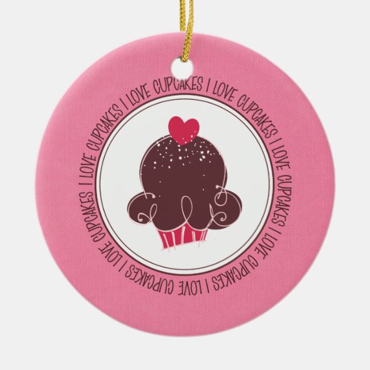 Ik hou van keramische kerstsieraden keramisch ornament (Voorkant)