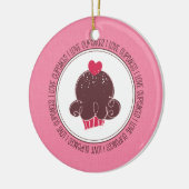 Ik hou van keramische kerstsieraden keramisch ornament (Links)