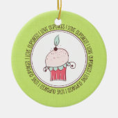 Ik hou van keramische kerstsieraden keramisch ornament (Voorkant)