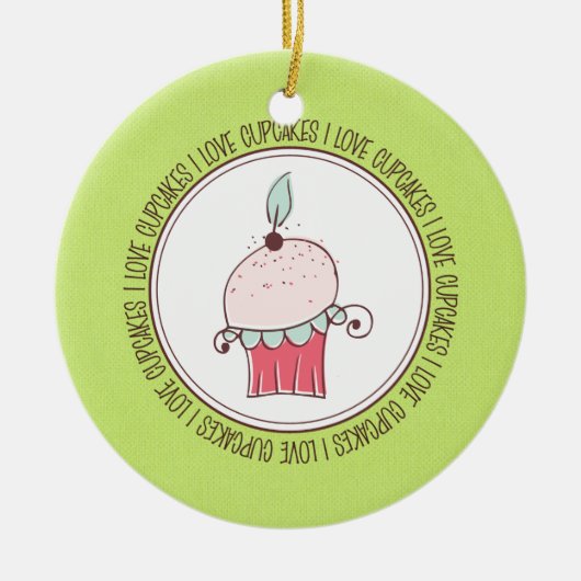 Ik hou van keramische kerstsieraden keramisch ornament (Voorkant)