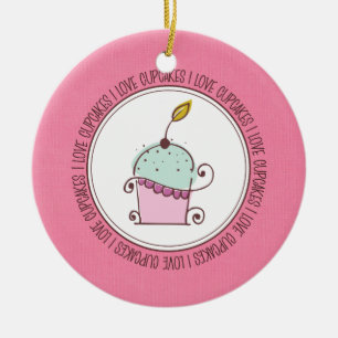 Ik hou van keramische kerstsieraden keramisch ornament