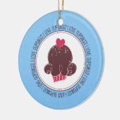 Ik hou van keramische kerstsieraden keramisch ornament (Links)