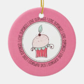 Ik hou van keramische kerstsieraden keramisch ornament (Voorkant)