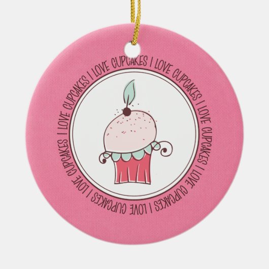 Ik hou van keramische kerstsieraden keramisch ornament (Voorkant)