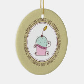 Ik hou van keramische kerstsieraden keramisch ornament (Rechts)