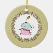 Ik hou van keramische kerstsieraden keramisch ornament (Voorkant)