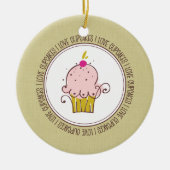 Ik hou van keramische kerstsieraden keramisch ornament (Voorkant)