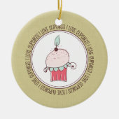Ik hou van keramische kerstsieraden keramisch ornament (Voorkant)