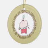 Ik hou van keramische kerstsieraden keramisch ornament (Links)