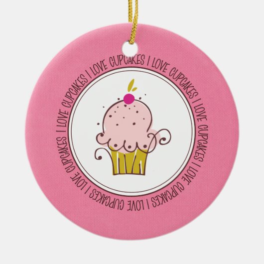 Ik hou van keramische kerstsieraden keramisch ornament (Voorkant)