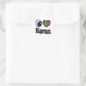 Ik hou van Keran Ronde Sticker (Tas)