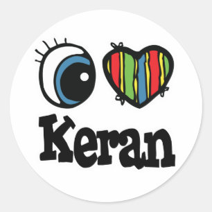 Ik hou van Keran Ronde Sticker
