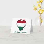 Ik hou van Keresztanya-kerstkaart Kaart (Gele Bloem)