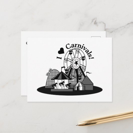 Ik hou van kermissen! briefkaart (Voorkant / Achterkant in situ)