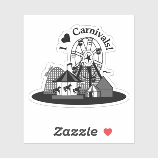 Ik hou van kermissen! sticker (Vel)