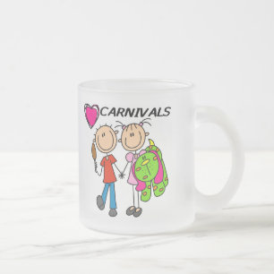 Ik hou van kermistenten en cadeaus matglas koffiemok