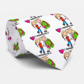 Ik hou van kermistenten en cadeaus stropdas (Opgerold)