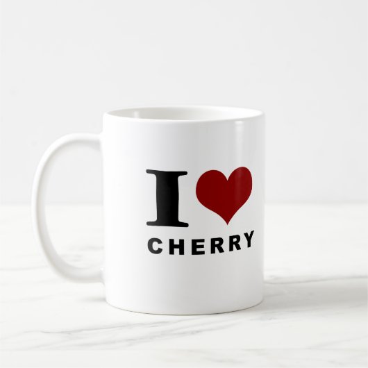 Ik hou van kersen. Cherry lover Koffiemok (Links)