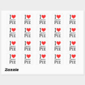 Ik hou van kersentaart vierkante sticker (Vel)