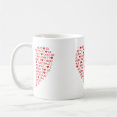 Ik hou van kerst met kerst, dubbelrood hart koffiemok (Links)