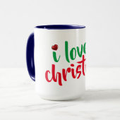 Ik hou van kerst mok grappig kerst feestdagen cade (Voorkant links)