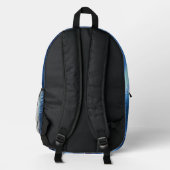 Ik hou van Kerst Rugzak Blauw Winter Rendier (Achterkant)