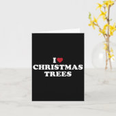 Ik hou van kerstbomen kaart (Gele Bloem)