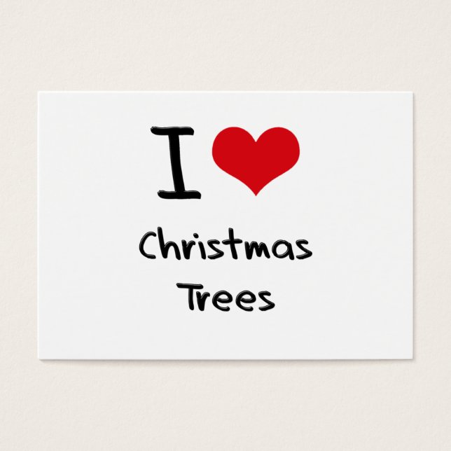 Ik hou van kerstbomen visitekaartje (Voorkant)