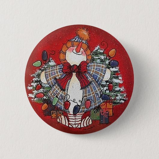 Ik hou van kerstButton Pin Ronde Button 5,7 Cm (Voorkant)