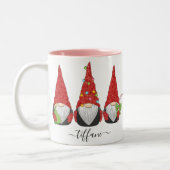 Ik hou van kerstcadeautjes personaliseren met naam tweekleurige koffiemok (Links)