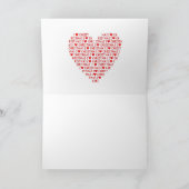 Ik hou van kerstFeestdagen Red Heart Kaart (Binnen)